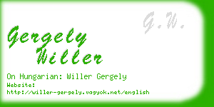 gergely willer business card
